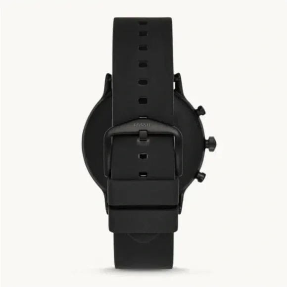 NIB Fossil Gen 5 4mm Black Silicone Black Smartwatch - FTW4025
